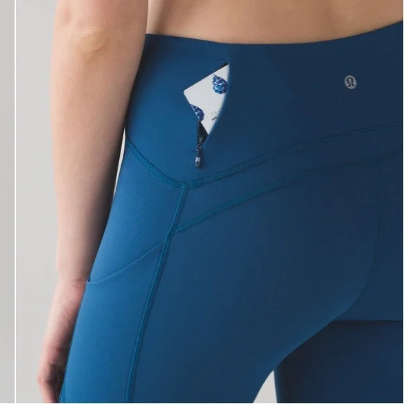 Lululemon Sole Training 7/8 Tight Poseidon Blue US 4 - Picture 2 of 8